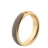 Melano Twisted ring resin taupe-gold