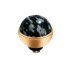 Melano Twisted zetting gem stone snowflake obsidian 6 mm