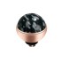 Melano Twisted zetting gem stone snowflake obsidian 6 mm