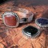 Sample Kosmic by Melano zetting Bali gem framed purple goldstone